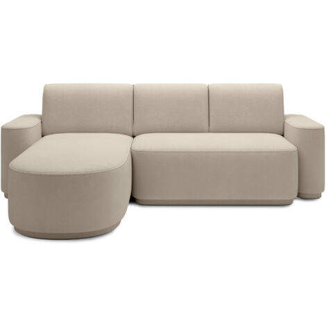 Canapé d’angle convertible tissu ARTUMO – Confort et élégance angle gauche-Beige-angle gauche (1/5)