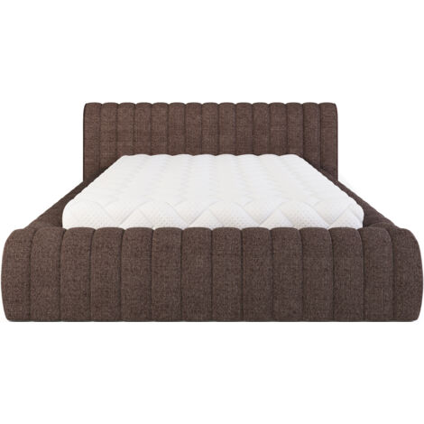 Lit coffre Madera prestige – Revêtement tissu tapissé-Marron-180x200 (1/5)