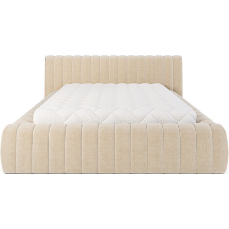 Lit coffre Madera prestige – Revêtement tissu tapissé-Beige-160x200 (1/5)