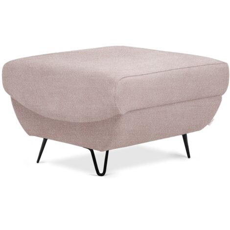 Pouf en tissu ZURIK – Élégance et praticité-Rose clair (1/5)