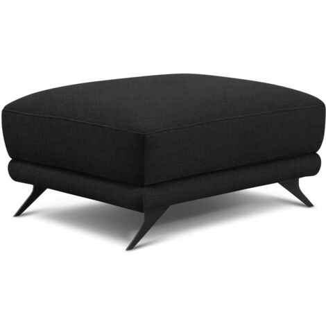 Pouf en velours MAGY – Confort tout en douceur-Noir (1/3)