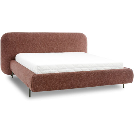 Lit coffre Booby prestige – Velours moderne et rangement optimisé-Rouge tomette-140x200 (1/5)