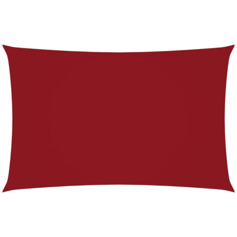 Voile de parasol Tissu Oxford rectangulaire 4x7 m Rouge (1/5)