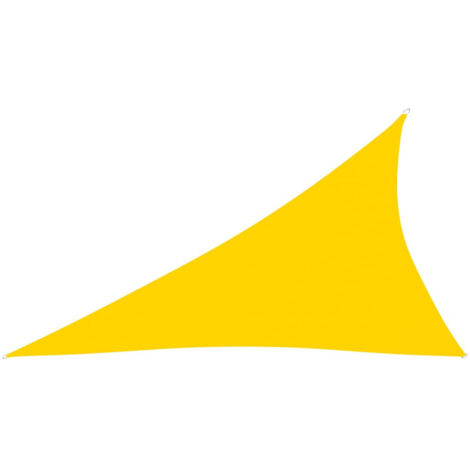 Voile de parasol Tissu Oxford triangulaire 3x4x5 m Jaune (1/5)