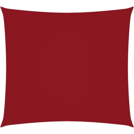 Voile de parasol Tissu Oxford carré 2,5x2,5 m Rouge (1/5)