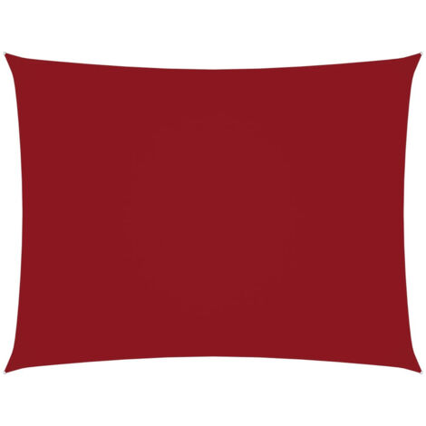 Voile de parasol Tissu Oxford rectangulaire 3,5x4,5 m Rouge (1/5)