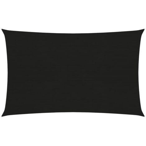 Voile d'ombrage 160 g-m² Noir 5x7 m PEHD (1/5)