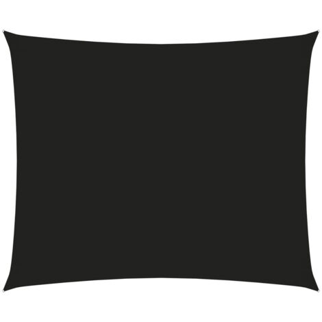 Voile de parasol Tissu Oxford rectangulaire 5x6 m Noir (1/5)