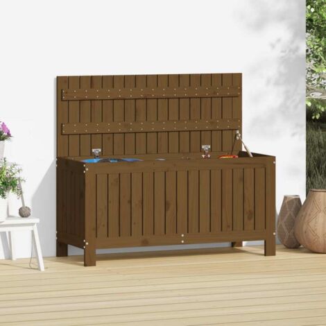 Boîte de rangement de jardin Marron miel 108x42,5x54 Bois pin (1/5)
