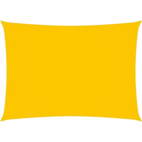 Voile de parasol Tissu Oxford rectangulaire 3x5 m Jaune (1/5)