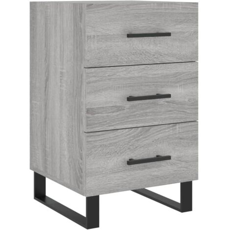 Table de chevet sonoma gris 40x40x66 bois d'ingénierie (1/5)