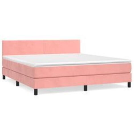 Sommier à lattes de lit avec matelas Rose 160x200 Velours (1/5)