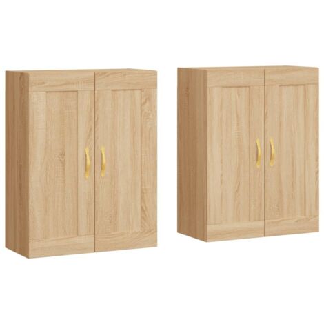 Armoires murales 2 pcs chêne sonoma bois d'ingénierie (1/5)