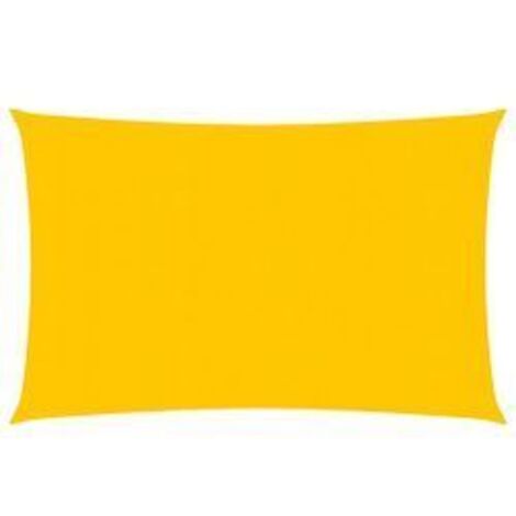 Voile d'ombrage 160 g-m² rectangulaire jaune 3,5x5 m PEHD (1/5)