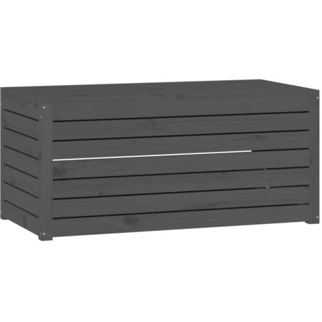 Boîte de jardin gris 101x50,5x46,5 bois massif de pin (1/5)