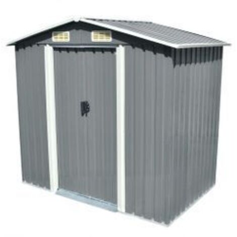 Abri de stockage pour jardin Métal Gris 204 x 132x186 (1/5)