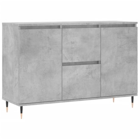 Buffet gris béton 104x35x70 bois d'ingénierie (1/5)