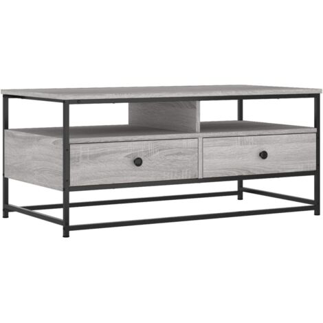 Table basse sonoma gris 100x51x45 bois d'ingénierie (1/5)