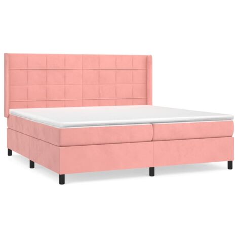 Sommier à lattes de lit avec matelas Rose 200x200 Velours (1/5)