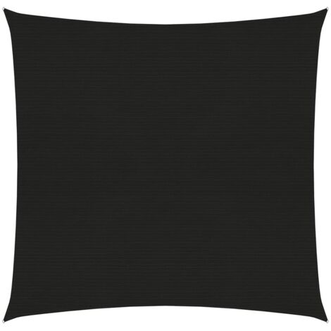 Voile d'ombrage 160 g-m² Noir 4x4 m PEHD (1/5)