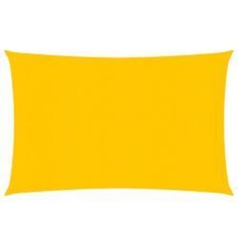 Voile d'ombrage 160 g-m² rectangulaire jaune 5x6 m PEHD (1/5)