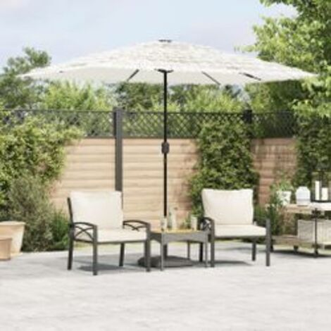 Parasol de jardin avec mât en acier blanc 300x200x250 (1/5)