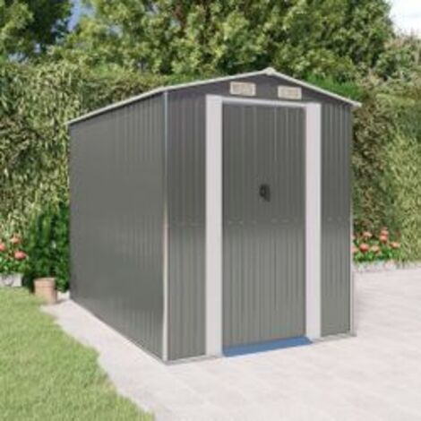 Abri de jardin Gris clair 192x274x223 Acier galvanisé (1/5)