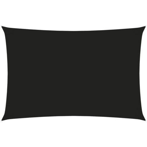 Voile de parasol Tissu Oxford rectangulaire 5x7 m Noir (1/5)