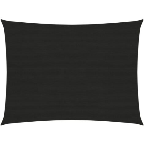 Voile d'ombrage 160 g-m² Noir 5x6 m PEHD (1/5)