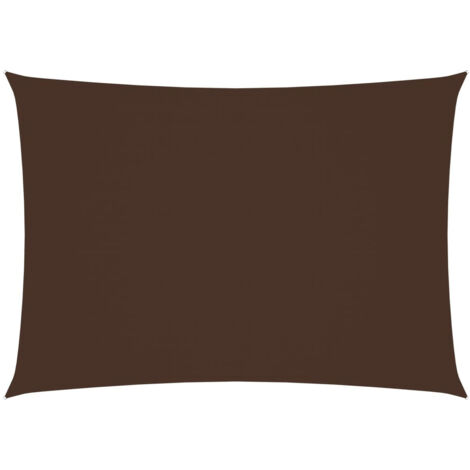 Voile de parasol Tissu Oxford rectangulaire 3x4 m Marron (1/5)