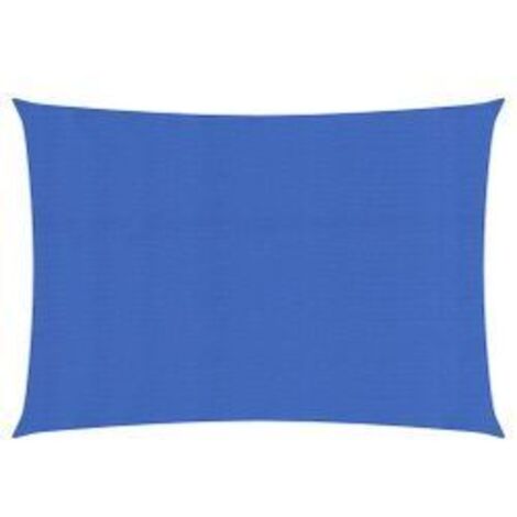 Voile d'ombrage 160 g-m² rectangulaire bleu 3x5 m PEHD (1/5)