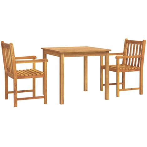 Ensemble à manger de jardin 3 pcs Bois d'acacia solide (1/5)