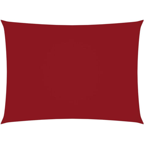 Voile de parasol Tissu Oxford rectangulaire 3x5 m Rouge (1/5)