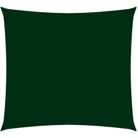 Voile de parasol Tissu Oxford carré 4x4 m Vert foncé (1/5)