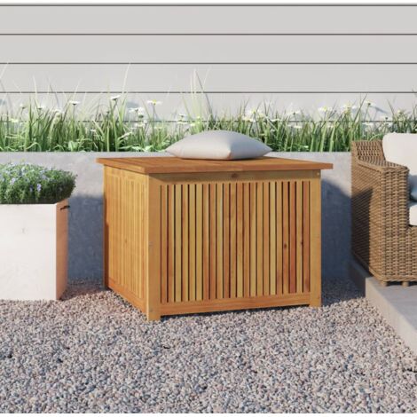Boîte de rangement de jardin 75x75x58 bois massif d'acacia (1/5)