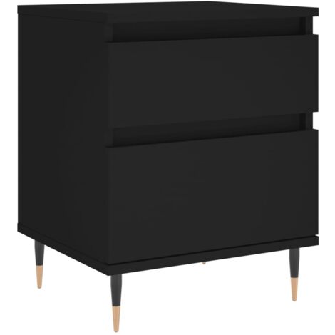 Table de chevet Noir 40x35x50 Bois d’ingénierie (1/5)