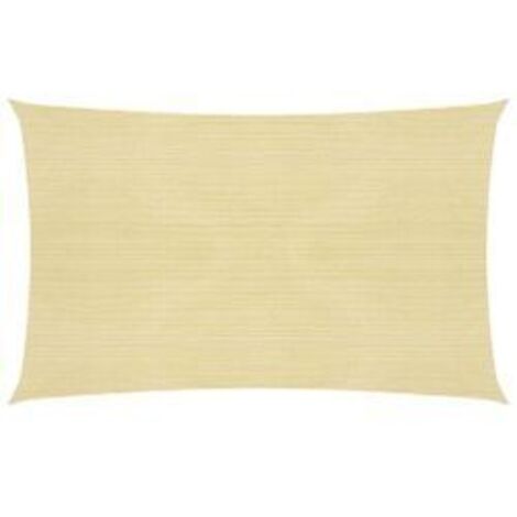 Voile d'ombrage 160 g-m² Beige 3x5 m PEHD (1/5)
