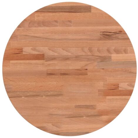 Dessus de table Ø40x4 rond bois massif de hêtre (1/5)