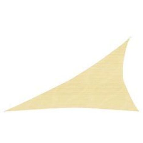 Voile d'ombrage 160 g-m² Beige 3x4x5 m PEHD (1/5)