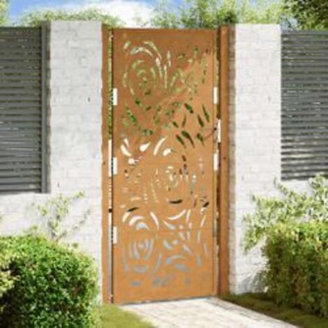 Porte de jardin acier résistant aux intempéries design flamme (1/5)