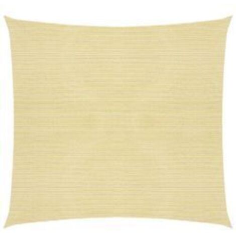 Voile d'ombrage 160 g-m² Beige 4x4 m PEHD (1/5)