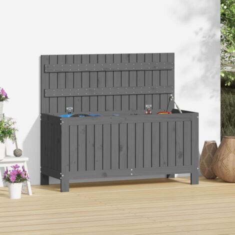 Boîte de rangement de jardin Gris 108x42,5x54 Bois de pin (1/5)