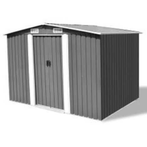 Abri de stockage pour jardin Métal Gris 257 x 205x178 (1/5)