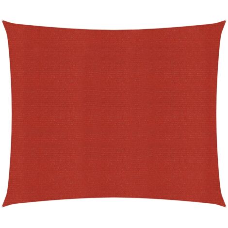Voile d'ombrage 160 g-m² Rouge 2,5x2,5 m PEHD (1/5)