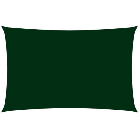 Voile de parasol Tissu Oxford rectangulaire 2,5x5 m Vert foncé (1/5)