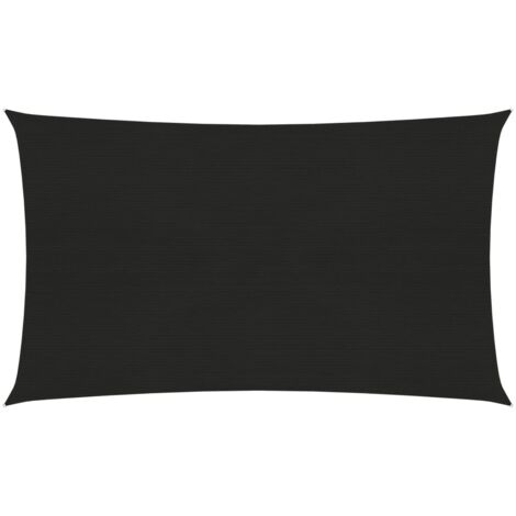 Voile d'ombrage 160 g-m² Noir 2,5x5 m PEHD (1/5)
