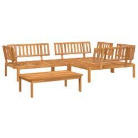 Salon palette de jardin 4 pcs bois d'acacia massif (1/5)