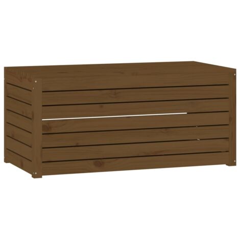 Boîte de jardin marron miel 101x50,5x46,5 bois massif de pin (1/5)