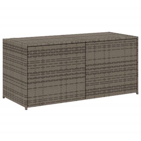 Coffre de jardin en résine tressée Zameno - Pratique et durable-Gris-Largeur 120 cm
