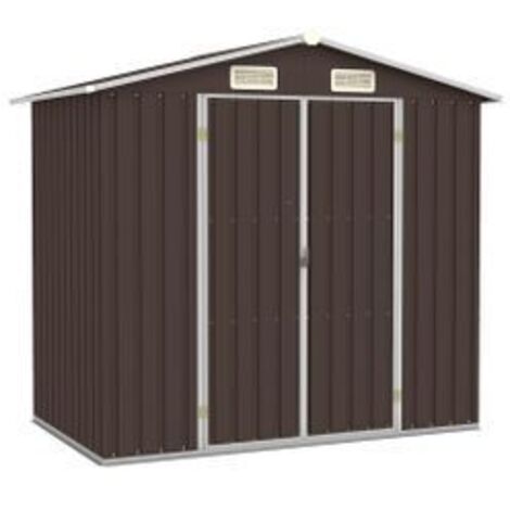 Abri de jardin Marron 205x129x183 Acier galvanisé (1/5)